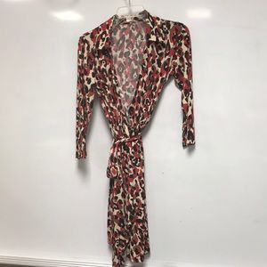 Boston proper animal print wrap dress